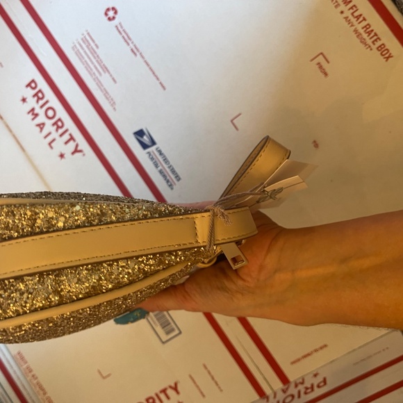 Cross Body Bag Cross Body Purse Gold Glitter NWT - Picture 12 of 16